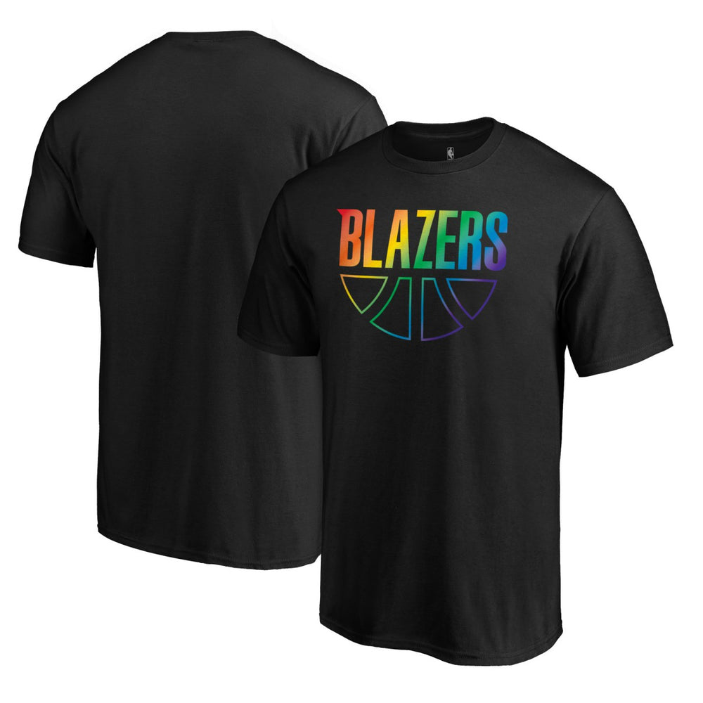 Portland Trail Blazers Team Pride Wordmark T-Shirt Black - NBA