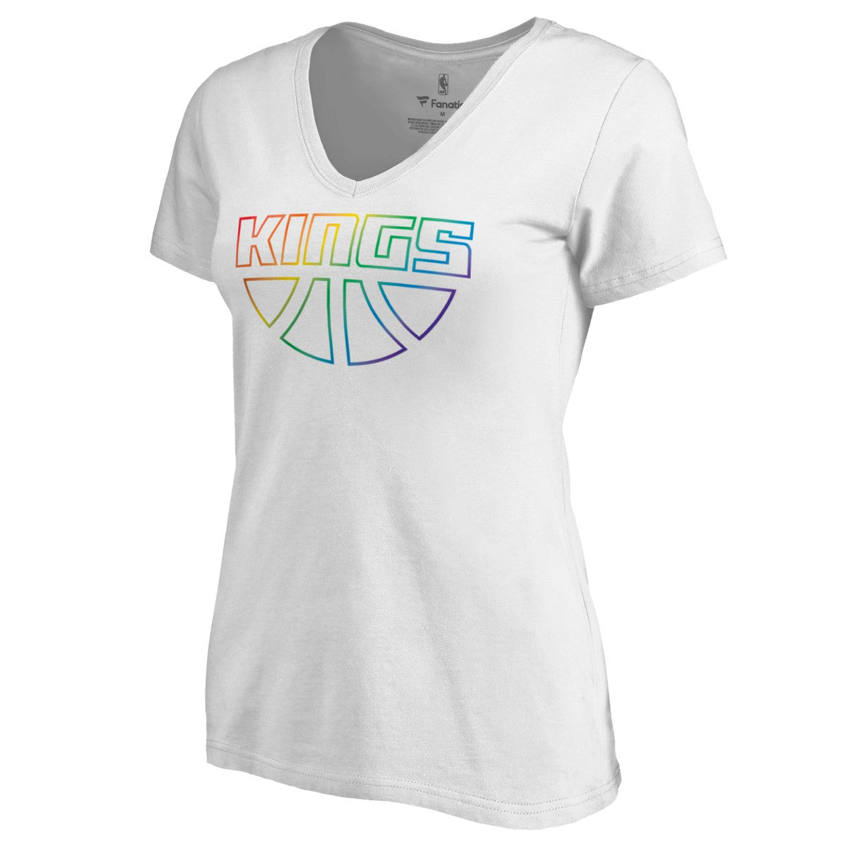 Sacramento Kings Women's Team Pride Wordmark V-Neck T-Shirt White - NBA