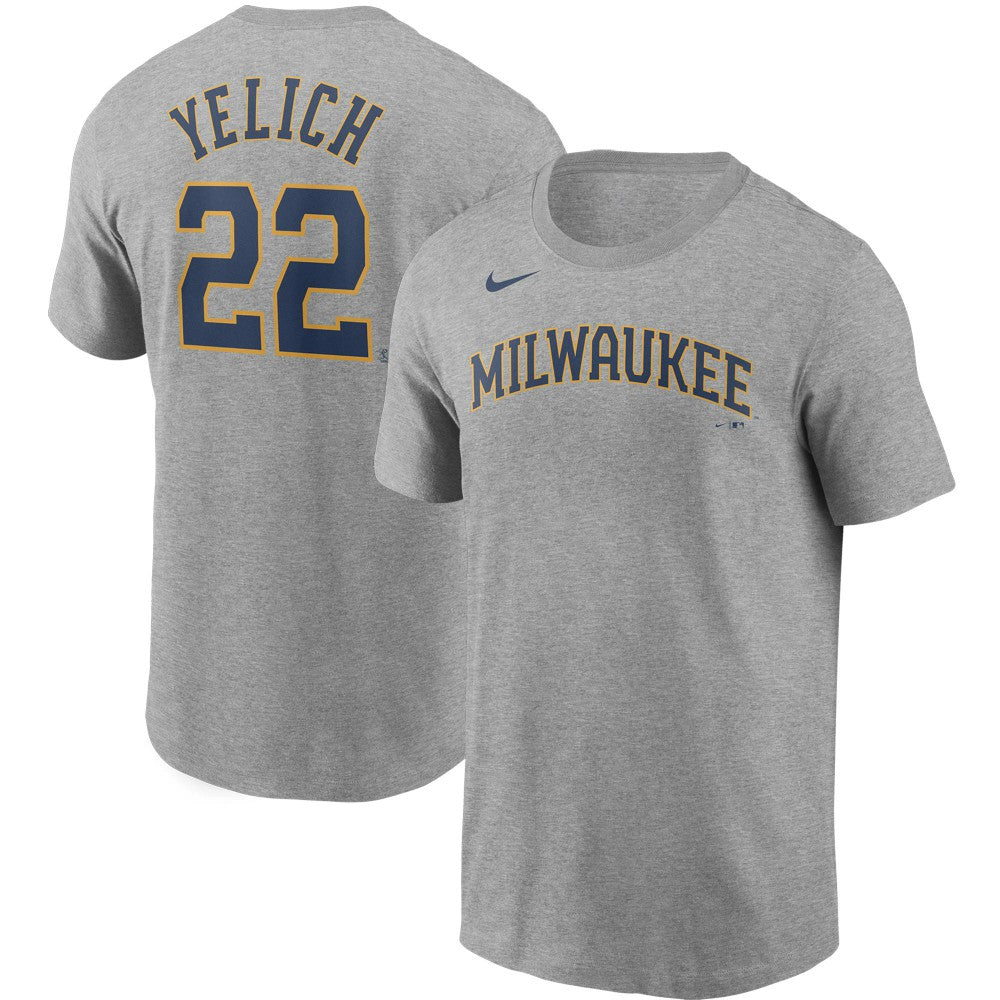 Christian Yelich Milwaukee Brewers Nike Name & Number T-Shirt - MLB