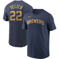 Christian Yelich Milwaukee Brewers Nike Name & Number T-Shirt - MLB
