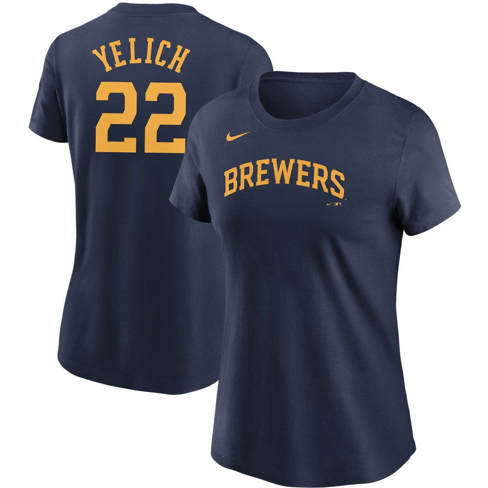 Christian Yelich Milwaukee Brewers Nike Women's Name & Number T-Shirt - MLB