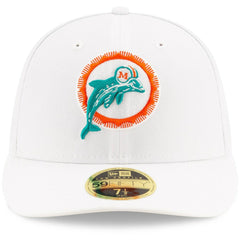 Miami Dolphins New Era Omaha Low Profile 59FIFTY Fitted Hat White | NFL