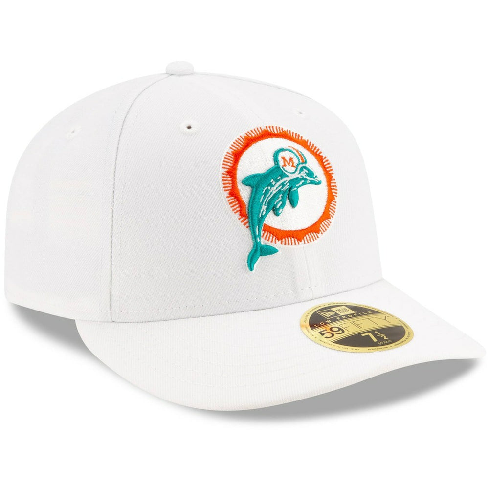 Miami Dolphins New Era Omaha Low Profile 59FIFTY Fitted Hat White | NFL