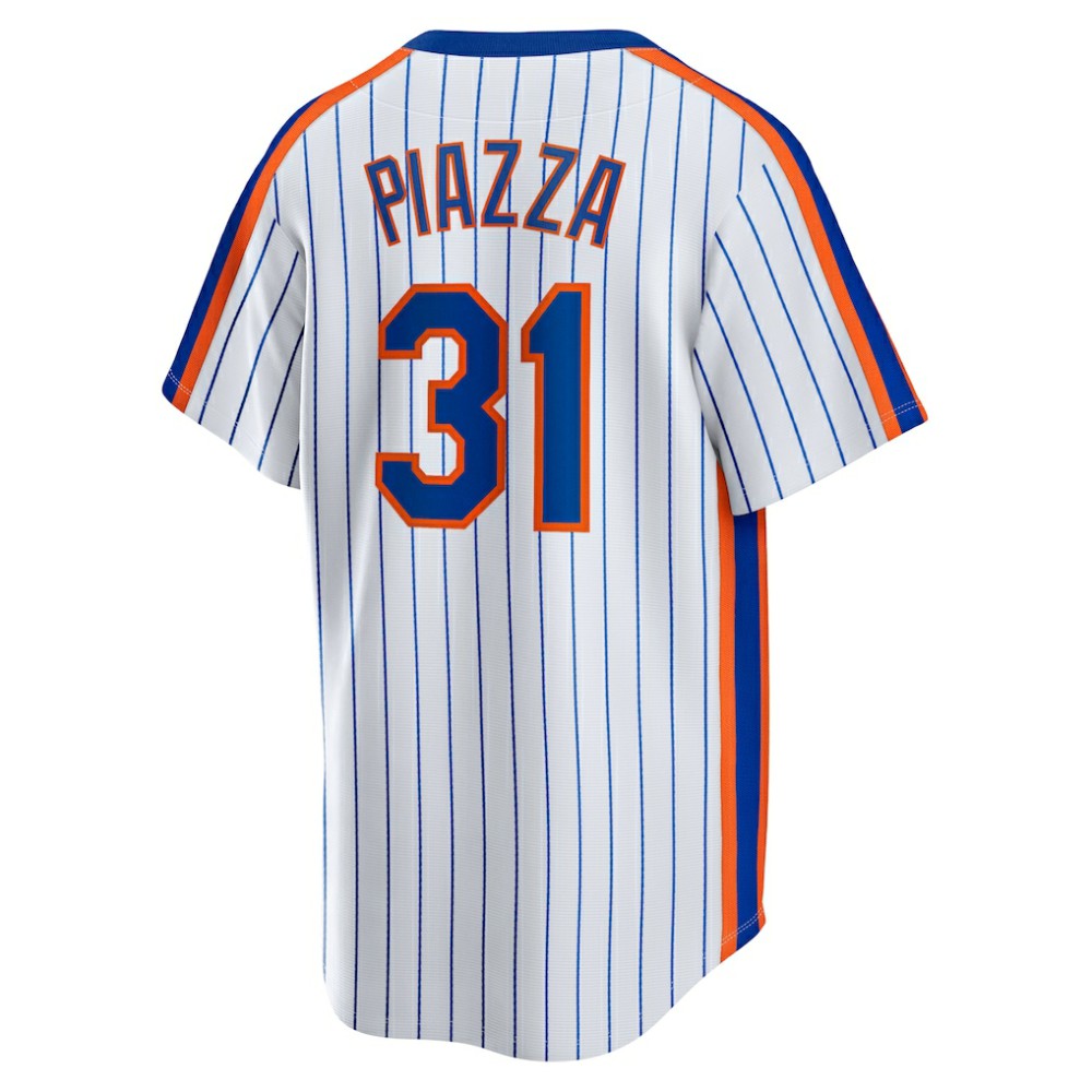Mike Piazza New York Mets Nike Home Cooperstown Collection Player Jersey - MLB