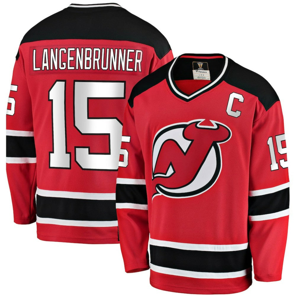 Jamie Langenbrunner New Jersey Devils Fanatics Premier Breakaway Retired Player Jersey - Red - NHL