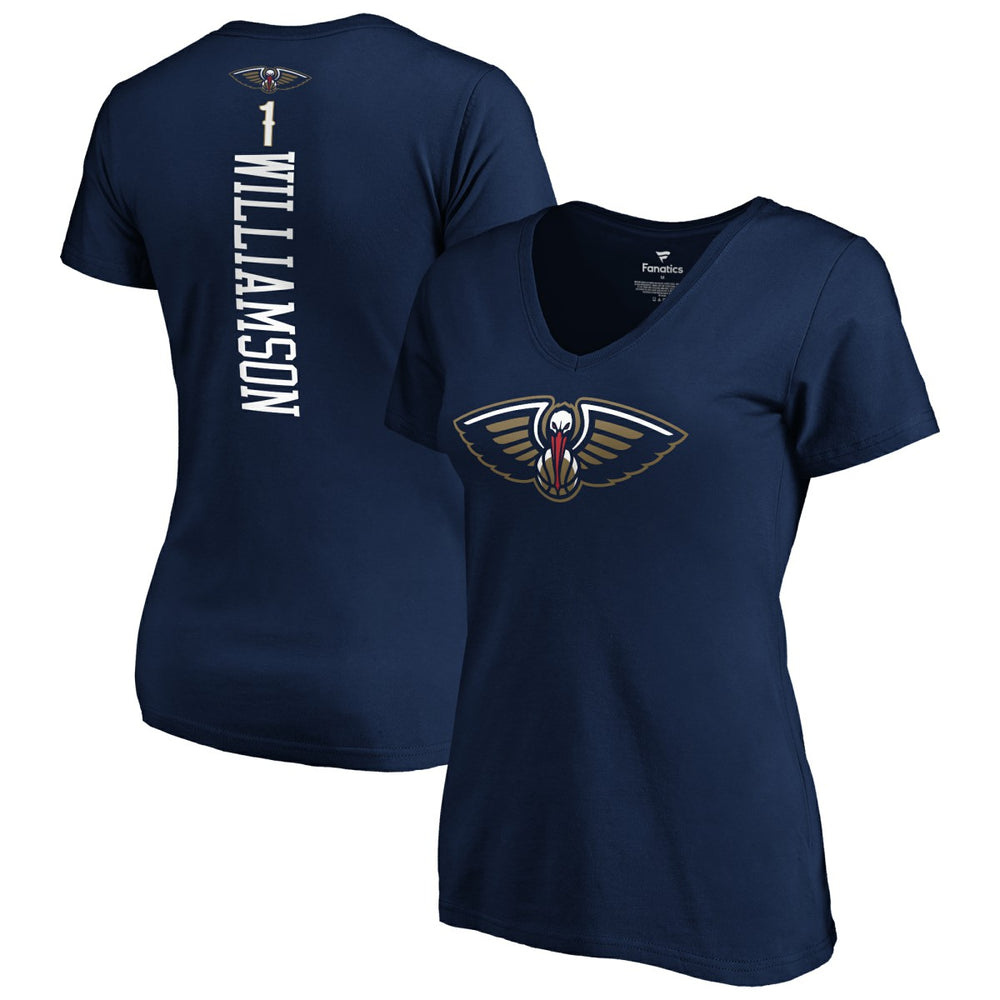 Zion Williamson New Orleans Pelicans Women's 2019 NBA Draft Playmaker Name & Number V-Neck T-Shirt Navy - NBA