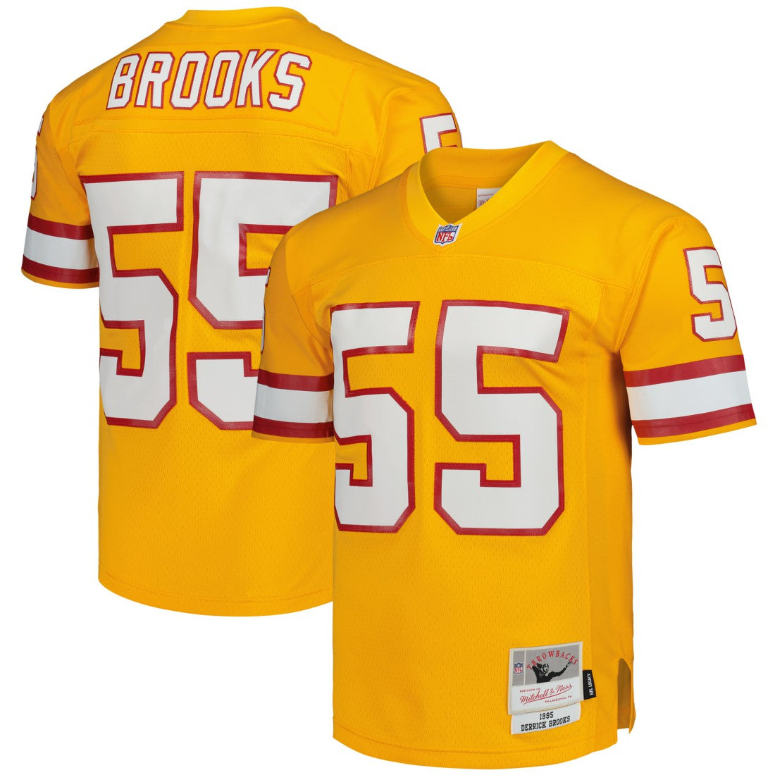 Derrick Brooks Tampa Bay Buccaneers Legacy Replica Jersey Orange | Mitchell & Ness