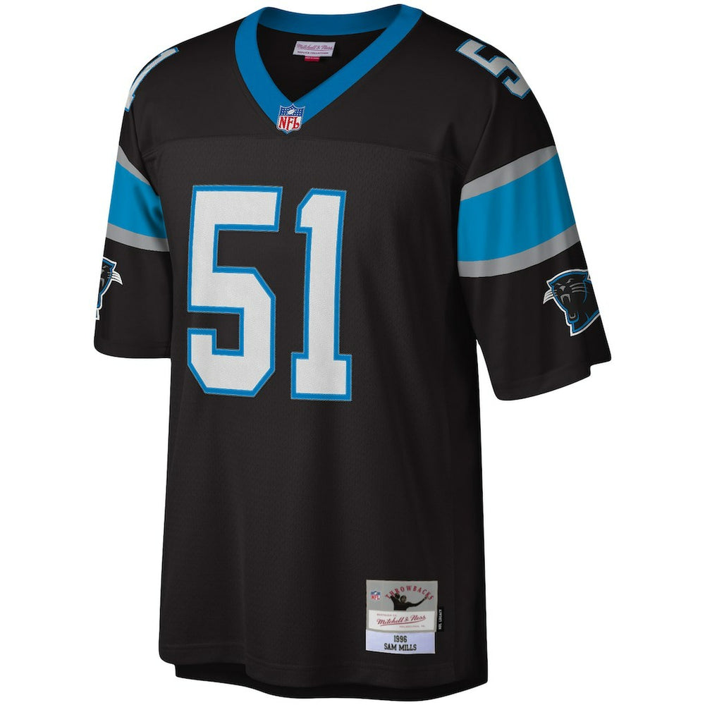 Sam Mills Carolina Panthers Legacy Replica Jersey Black | Mitchell & Ness