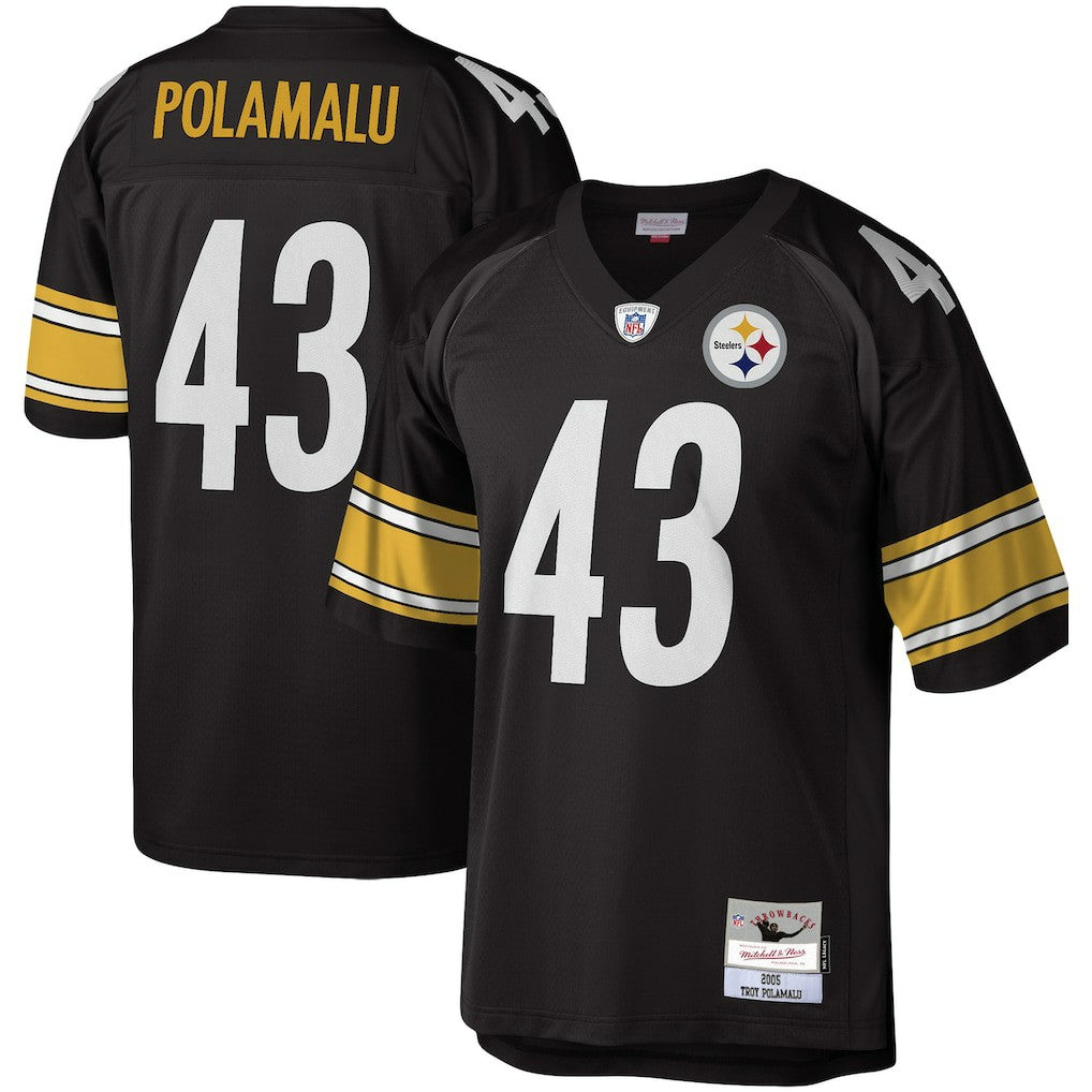 Troy Polamalu Pittsburgh Steelers Legacy Replica Jersey Black | Mitchell & Ness
