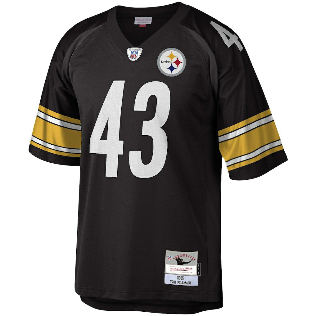 Troy Polamalu Pittsburgh Steelers Legacy Replica Jersey Black | Mitchell & Ness