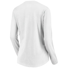 Golden State Warriors Women's Primary Logo Long Sleeve V-Neck T-Shirt White - NBA