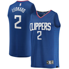 Kawhi Leonard LA Clippers Youth 2019/20 Fast Break Replica Jersey Blue Icon Edition - NBA