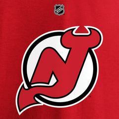 Jack Hughes New Jersey Devils Fanatics Authentic Stack Player Name & Number T-Shirt - Red - NHL