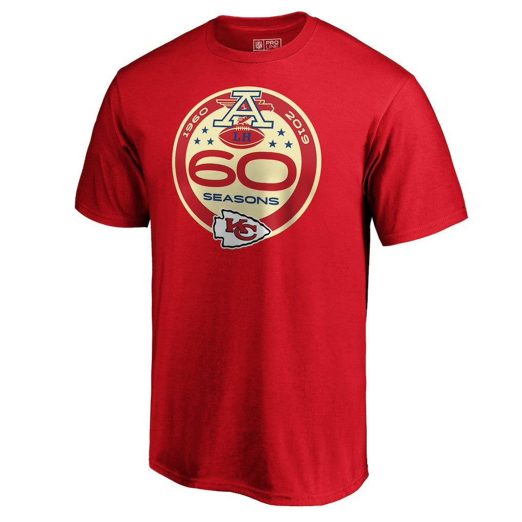 Kansas City Chiefs 60th Season Logo T-Shirt Red | NFL