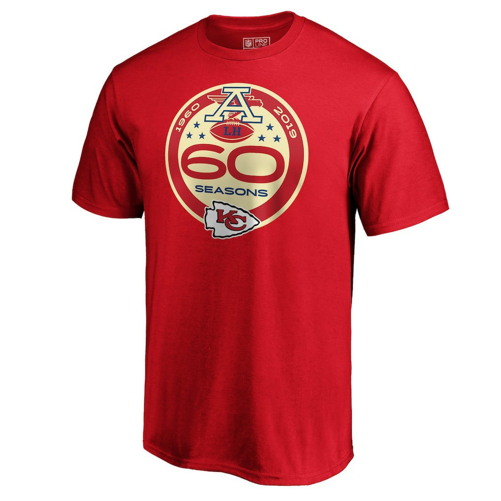 Kansas City Chiefs 60th Season Logo T-Shirt Red | NFL
