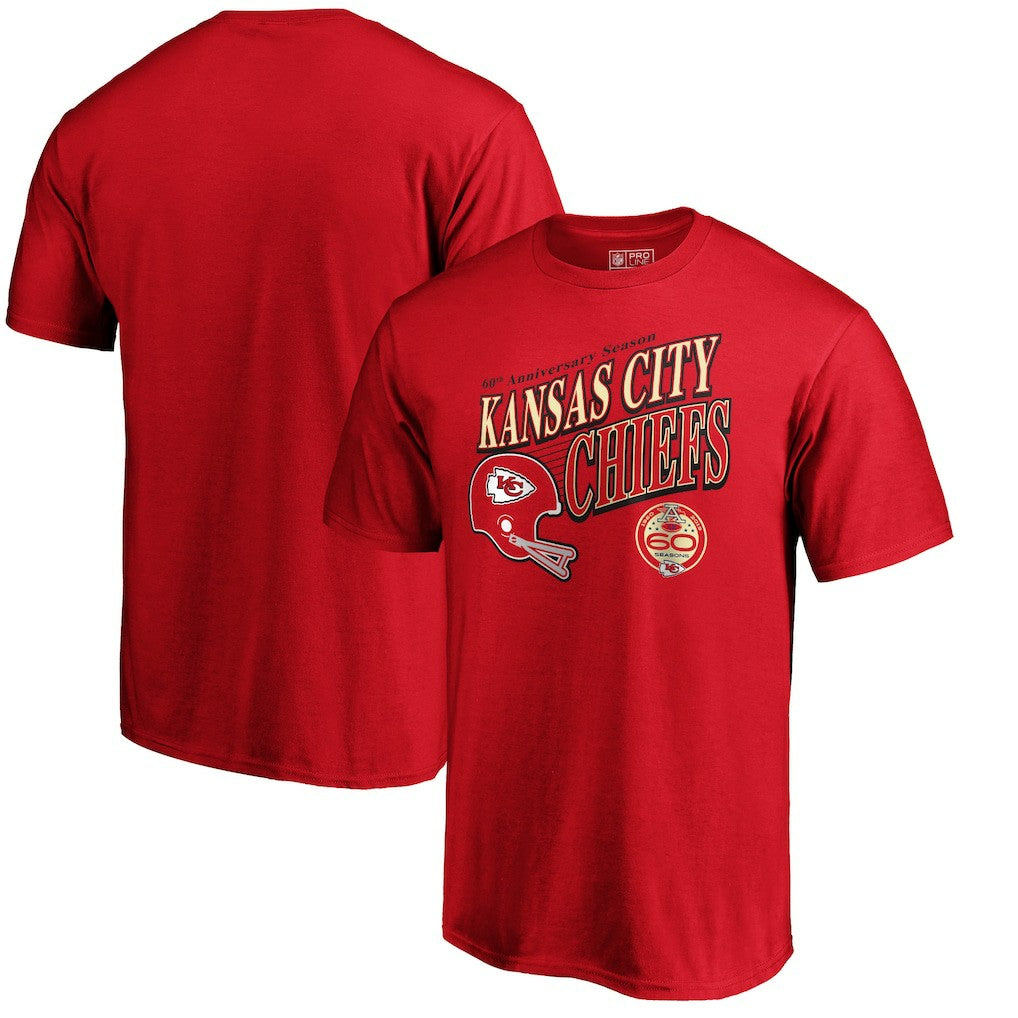 Kansas City Chiefs 60th Season Logo Rise T-Shirt Red | NFL