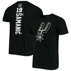 Luka Samanic San Antonio Spurs Playmaker Name & Number Logo T-Shirt Black - NBA
