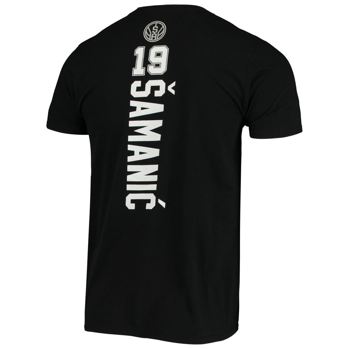 Luka Samanic San Antonio Spurs Playmaker Name & Number Logo T-Shirt Black - NBA