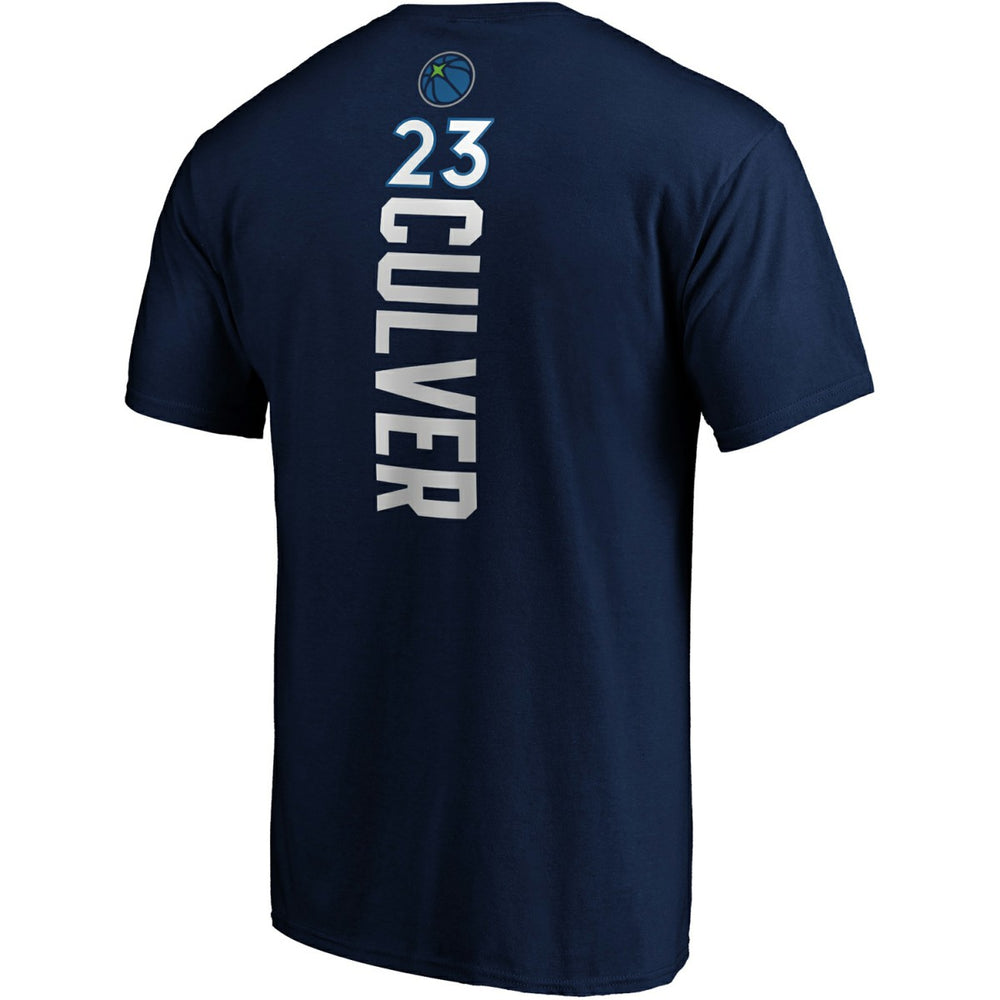 Jarrett Culver Minnesota Timberwolves Playmaker Name & Number Logo T-Shirt Navy - NBA