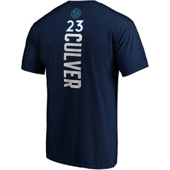 Jarrett Culver Minnesota Timberwolves Playmaker Name & Number Logo T-Shirt Navy - NBA