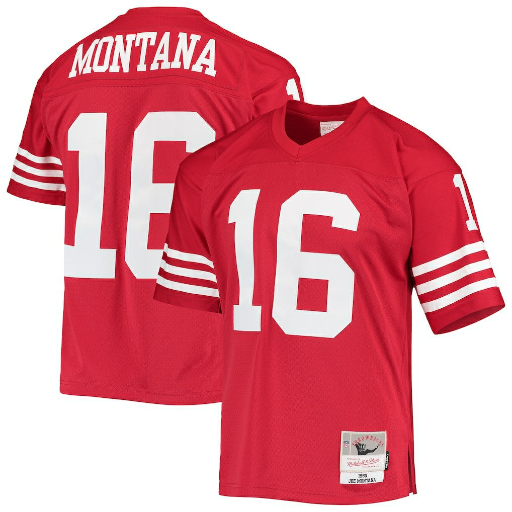Joe Montana San Francisco 49ers Legacy Replica Jersey Scarlet | Mitchell & Ness