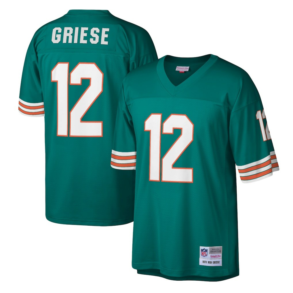 Bob Griese Miami Dolphins Legacy Replica Jersey Aqua | Mitchell & Ness
