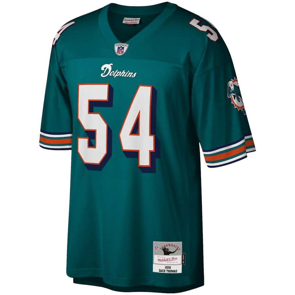 Zach Thomas Miami Dolphins Legacy Replica Jersey Aqua | Mitchell & Ness