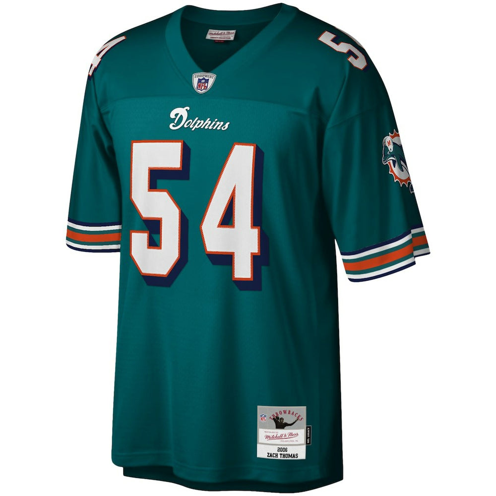 Zach Thomas Miami Dolphins Legacy Replica Jersey Aqua | Mitchell & Ness