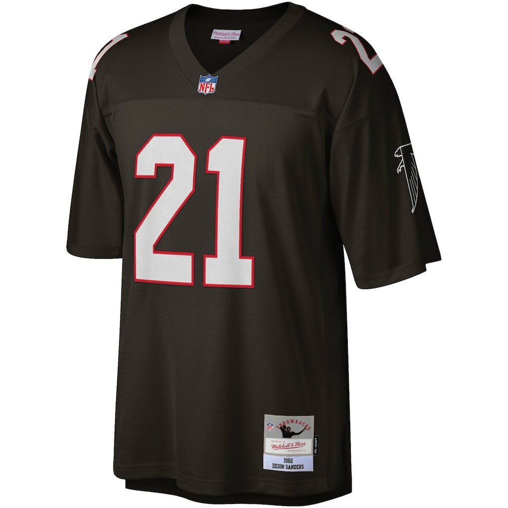 Deion Sanders Atlanta Falcons Legacy Replica Jersey Black | Mitchell & Ness