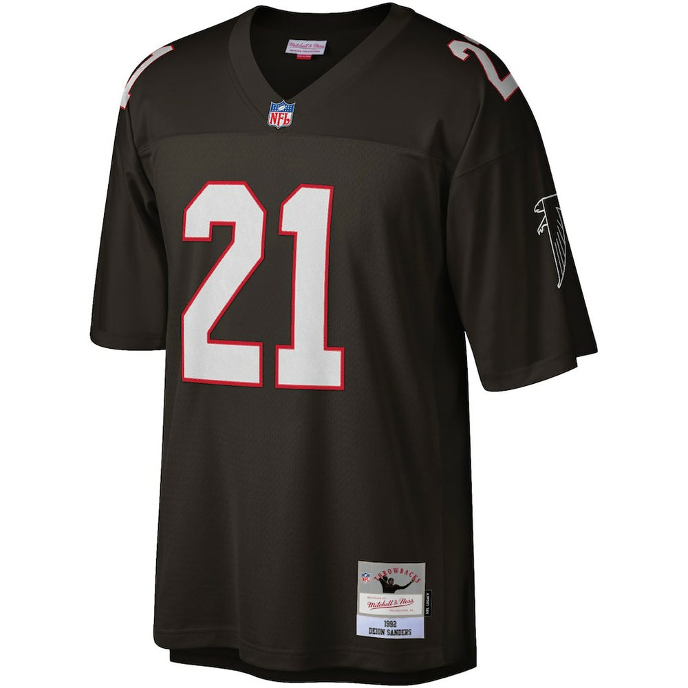 Deion Sanders Atlanta Falcons Legacy Replica Jersey Black | Mitchell & Ness