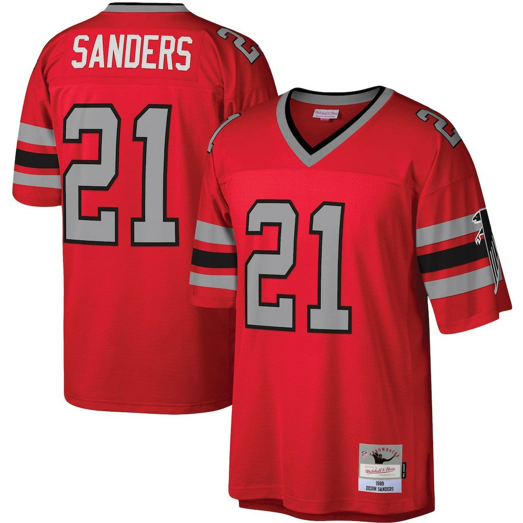 Deion Sanders Atlanta Falcons Legacy Replica Jersey Red | Mitchell & Ness