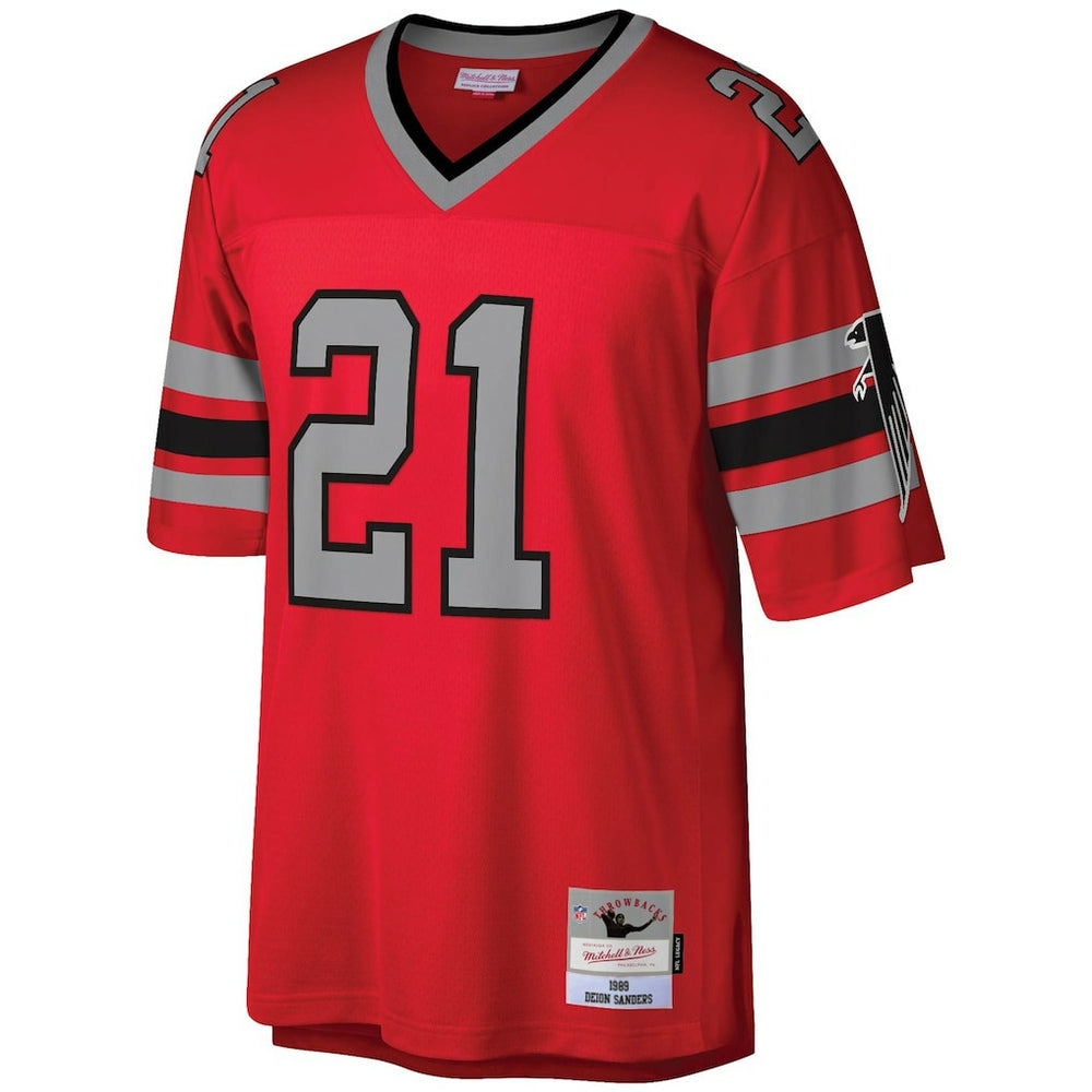 Deion Sanders Atlanta Falcons Legacy Replica Jersey Red | Mitchell & Ness