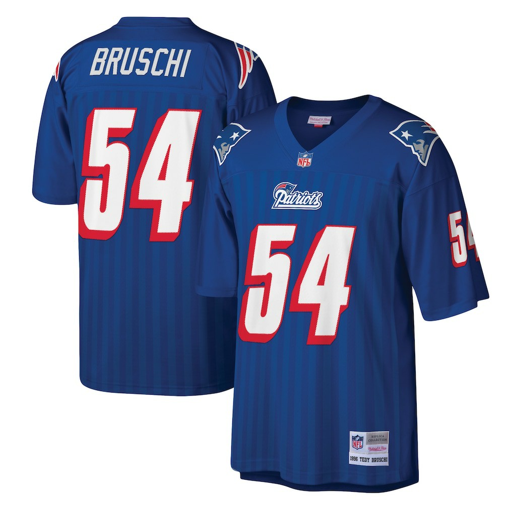 Tedy Bruschi New England Patriots Legacy Replica Jersey Royal | Mitchell & Ness