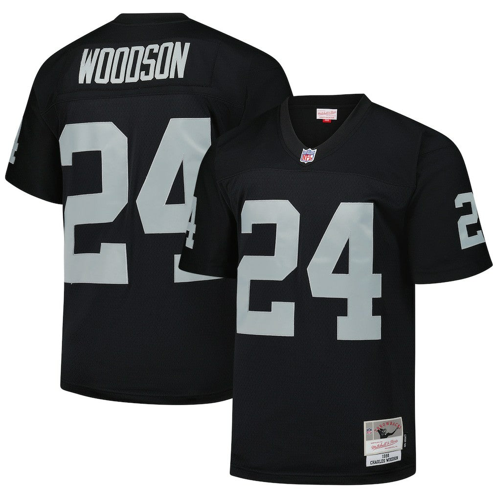 Charles Woodson Las Vegas Raiders Legacy Replica Jersey Black | Mitchell & Ness