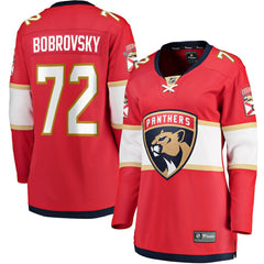Sergei Bobrovsky Florida Panthers Fanatics Women's Home Breakaway Jersey - Red - NHL