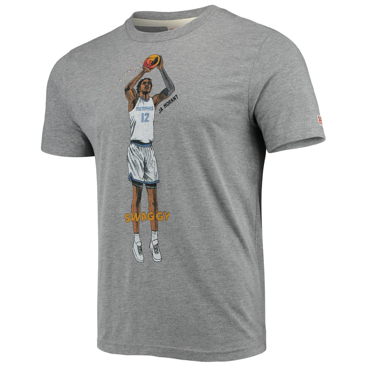 Ja Morant Memphis Grizzlies Player Graphic Tri-Blend T-Shirt Gray - NBA