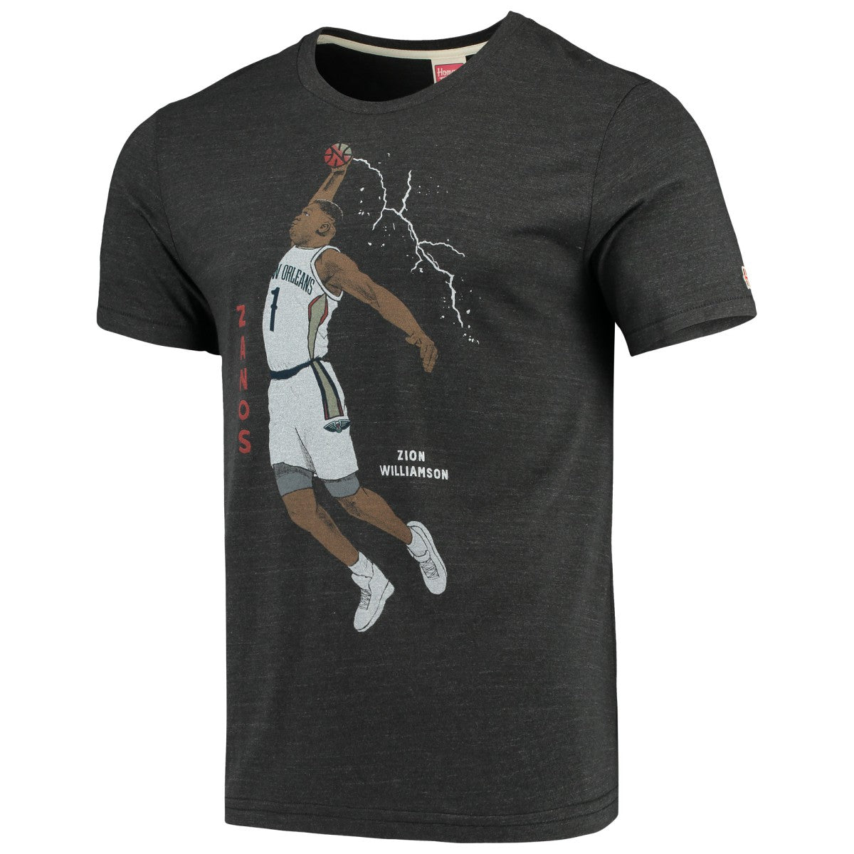Zion Williamson New Orleans Pelicans Player Graphic Tri-Blend T-Shirt Charcoal - NBA