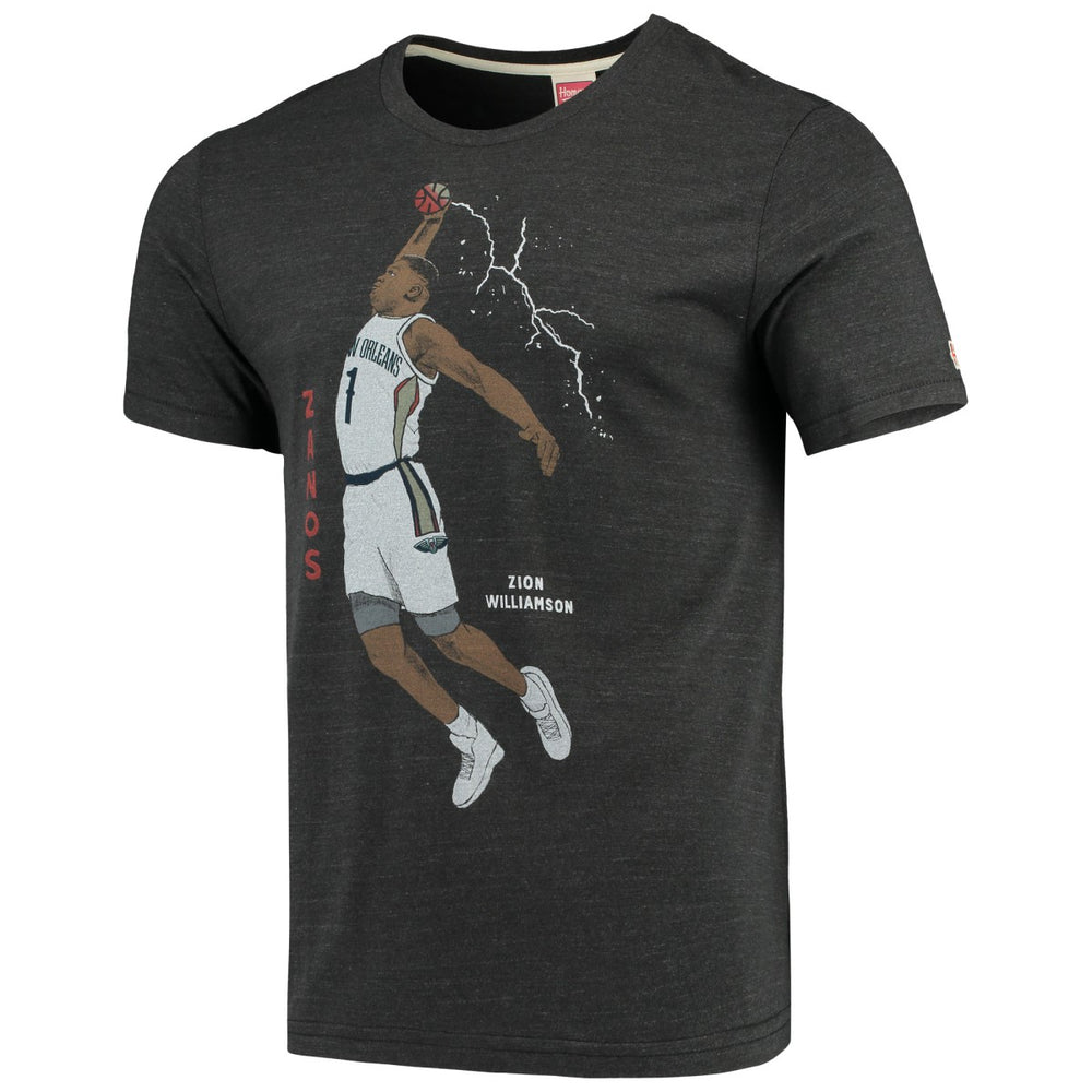 Zion Williamson New Orleans Pelicans Player Graphic Tri-Blend T-Shirt Charcoal - NBA