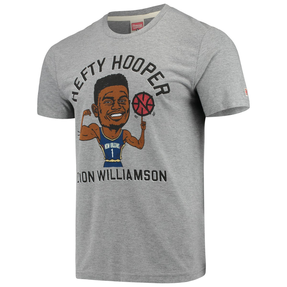 Zion Williamson New Orleans Pelicans Player Graphic Tri-Blend T-Shirt Gray - NBA