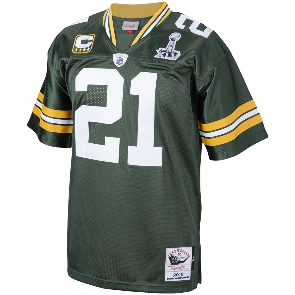 Charles Woodson Green Bay Packers 2010 Authentic Throwback Retired Player Jersey Green | Mitchell & Ness