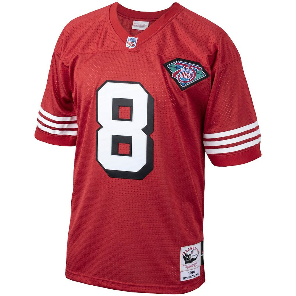 Steve Young San Francisco 49ers 1994 Authentic Throwback Retired Player Jersey Scarlet | Mitchell & Ness