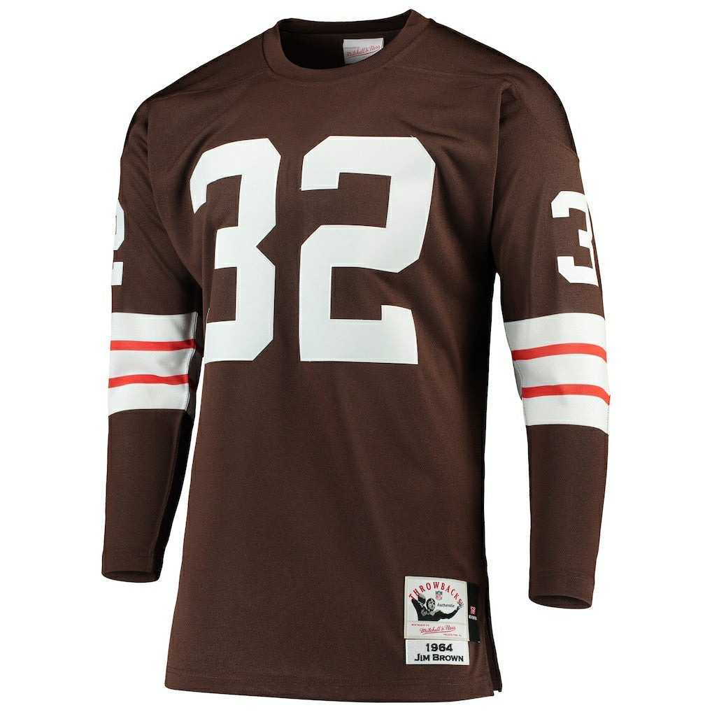 Jim Brown Cleveland Browns 1964 Authentic Throwback Retired Player Jersey Brown | Mitchell & Ness
