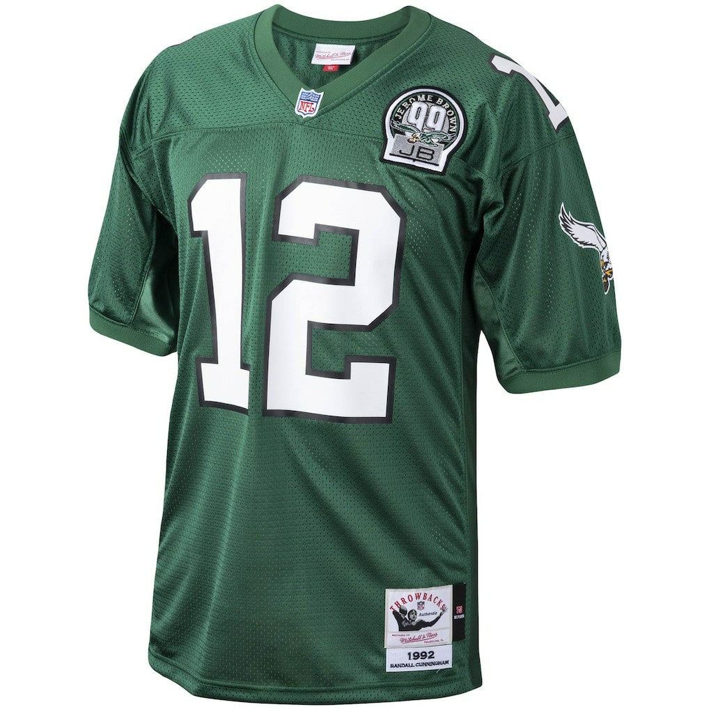 Randall Cunningham Philadelphia Eagles 1992 Authentic Throwback Retired Player Jersey Green | Mitchell & Ness