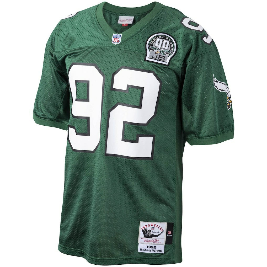 Reggie White Philadelphia Eagles Authentic Throwback Retired Player Jersey Green | Mitchell & Ness