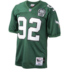 Reggie White Philadelphia Eagles Authentic Throwback Retired Player Jersey Green | Mitchell & Ness