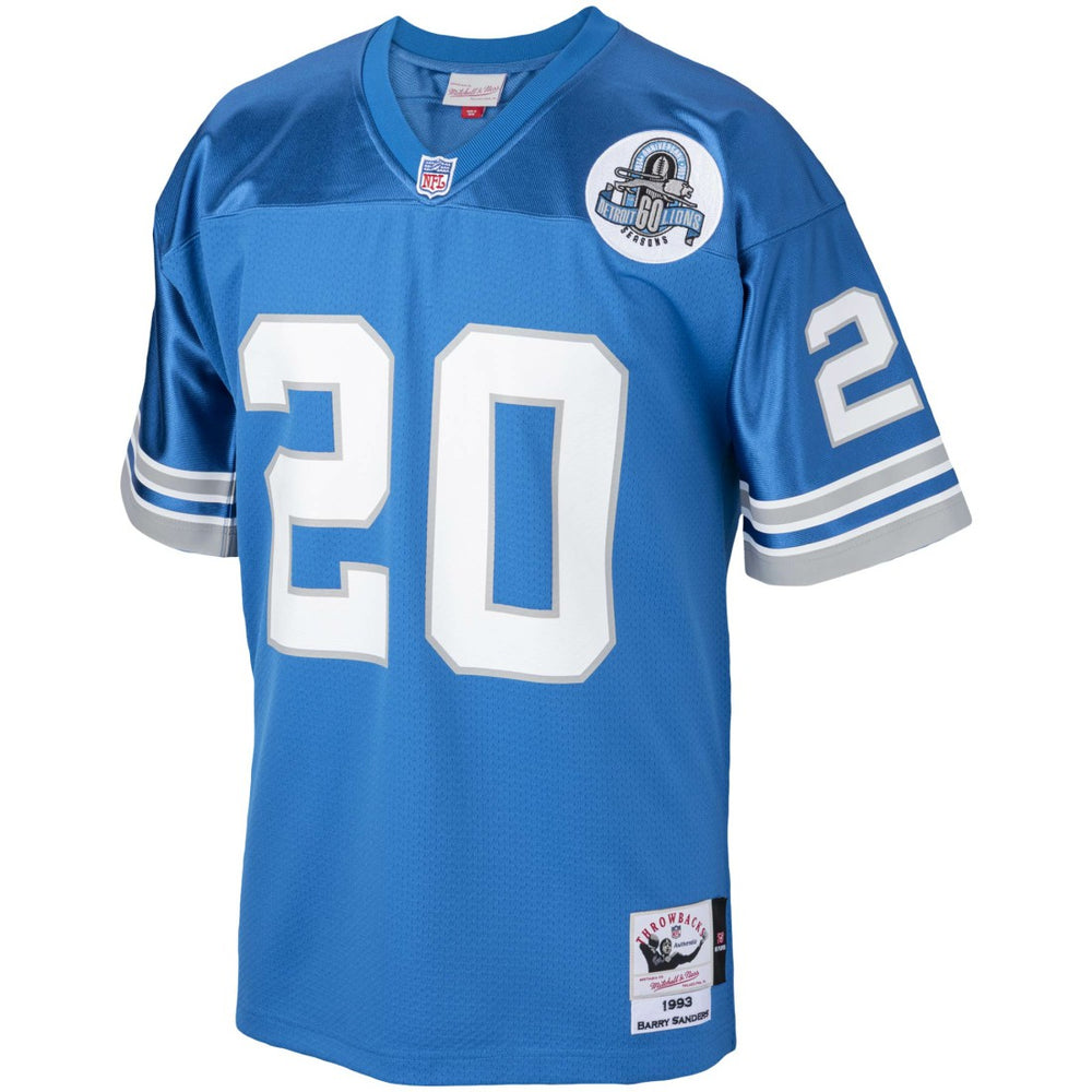 Barry Sanders Detroit Lions 1993 Authentic Throwback Retired Player Jersey Blue | Mitchell & Ness