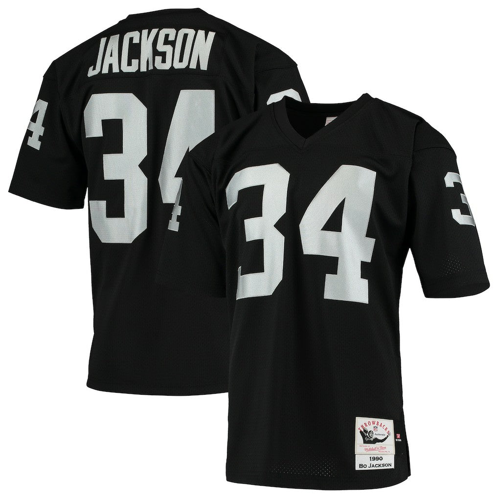 Bo Jackson Las Vegas Raiders 1990 Authentic Throwback Retired Player Jersey Black | Mitchell & Ness