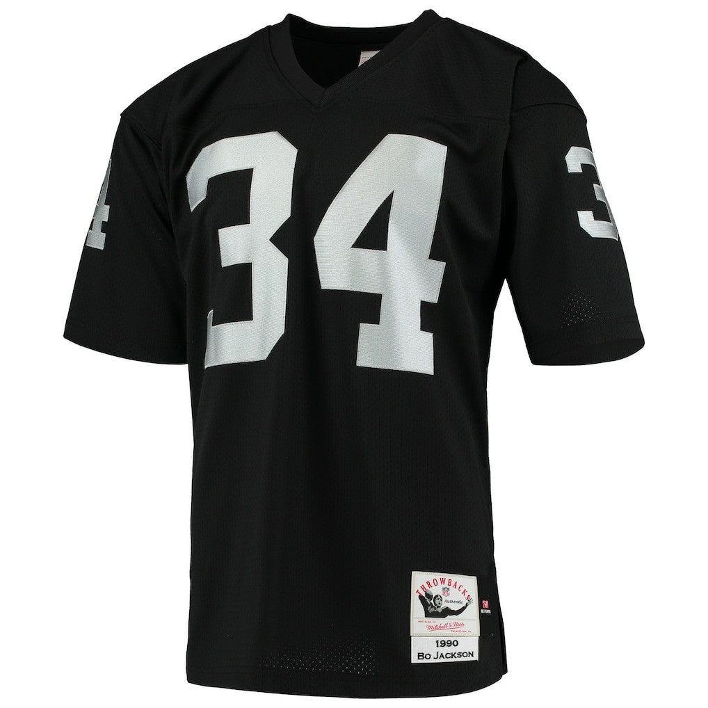 Bo Jackson Las Vegas Raiders 1990 Authentic Throwback Retired Player Jersey Black | Mitchell & Ness