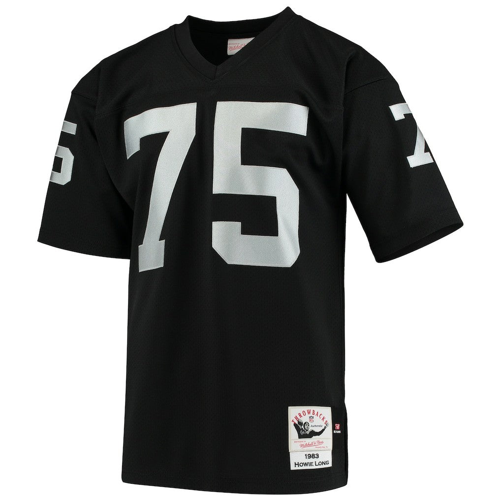 Howie Long Las Vegas Raiders 1983 Authentic Throwback Retired Player Jersey Black | Mitchell & Ness
