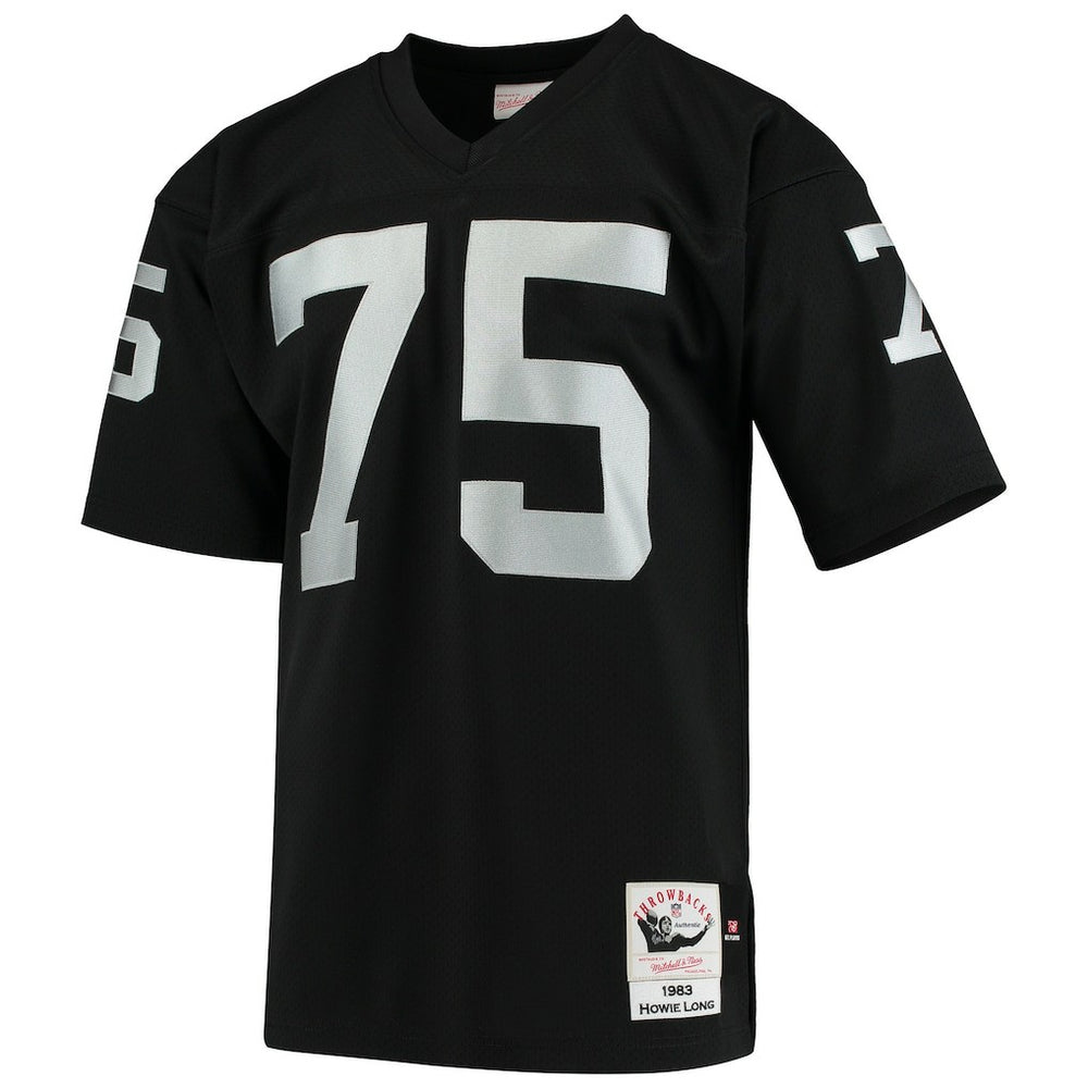 Howie Long Las Vegas Raiders 1983 Authentic Throwback Retired Player Jersey Black | Mitchell & Ness